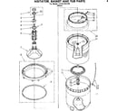 Kenmore 11081351100 agitator, basket and tub parts diagram