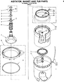 Agitator, basket and tub parts