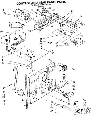Control and rear panel parts