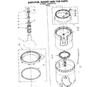 Kenmore 11081351110 agitator, basket and tub parts diagram