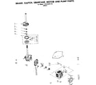 Kenmore 11081351110 brake clutch gearcase motor & pump parts diagram