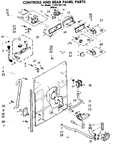 Controls and rear panel parts