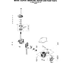 Kenmore 11081351120 brake clutch gearcase motor & pump parts diagram