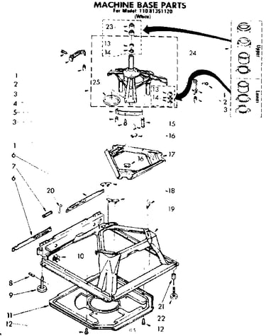 Machine base parts
