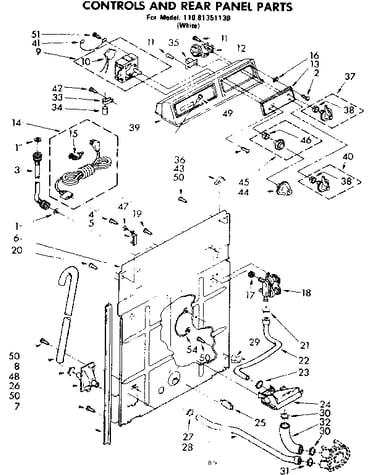 Controls and rear panel parts