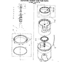 Kenmore 11081351130 agitator basket and tub parts diagram