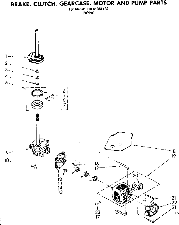 BRAKE CLUTCH GEARCASE MOTOR & PUMP PARTS