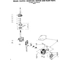 Kenmore 11081351130 brake clutch gearcase motor & pump parts diagram