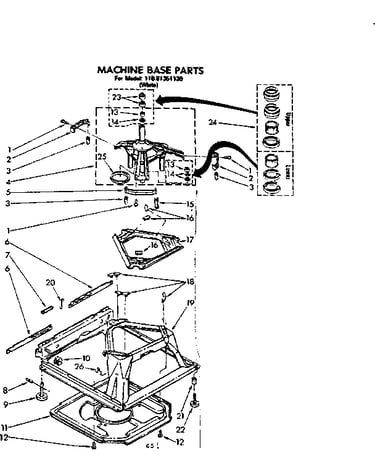 Machine base parts