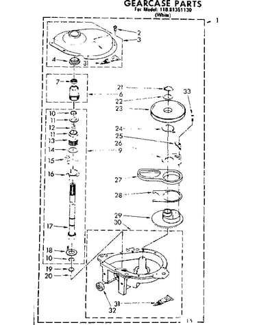 Gearcase parts