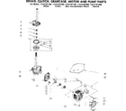 Kenmore 11081361800 brake clutch gearcase motor & pump parts diagram