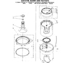 Kenmore 11081361710 agitator basket and tub parts diagram