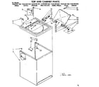 Kenmore 11081361420 top and cabinet parts diagram