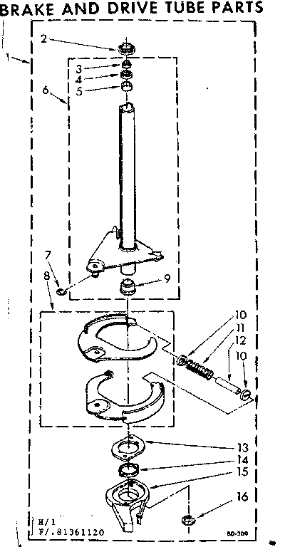 Brake and drive tube parts