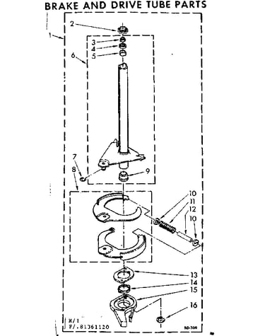 Brake and drive tube parts