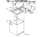 Kenmore 11081361630 top and cabinet parts diagram