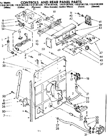 Controls & rear panel parts