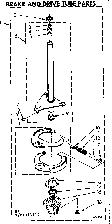 Brake and drive tube parts