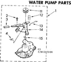 Kenmore 11085365600 water pump parts diagram