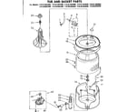 Kenmore 11081365800 tub and basket parts diagram