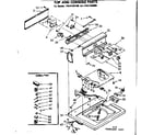 Kenmore 11081445800 top and console parts diagram