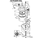 Kenmore 11081445100 tub and basket parts diagram