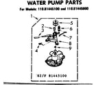 Kenmore 11081445100 water pump parts diagram