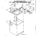 Kenmore 11081446100 top and cabinet parts diagram