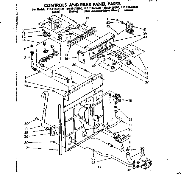 Controls & rear panel parts
