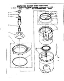 Agitator basket and tub parts