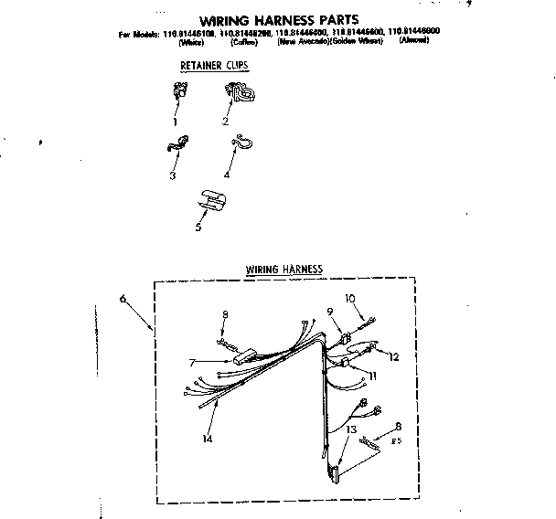Wiring harness parts