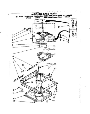 Machine base parts