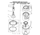 Kenmore 11081446410 agitator basket and tub parts diagram