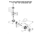 Kenmore 11081446810 brake clutch gearcase motor & pump parts diagram