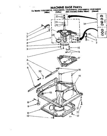Machine base parts