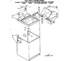 Kenmore 11081446220 top and cabinet parts diagram