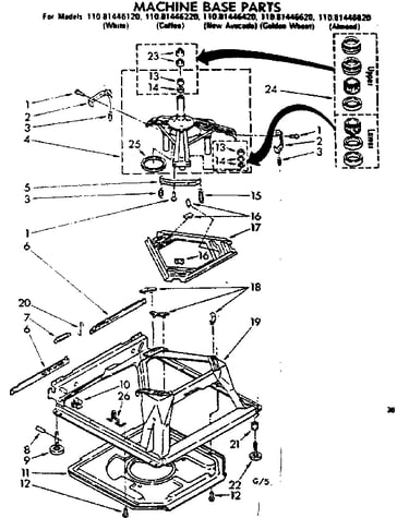 Machine base parts