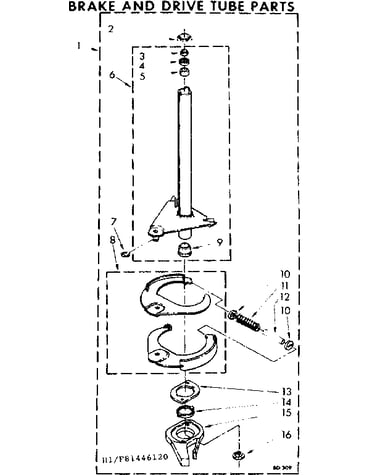 Brake and drive tube parts