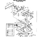 Kenmore 11081475300 top and console parts diagram