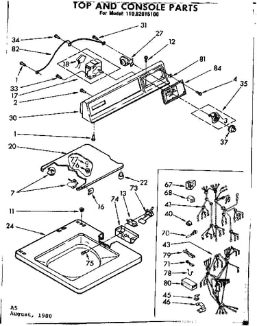 Top and console parts