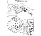 Kenmore 11082015110 top and console parts diagram