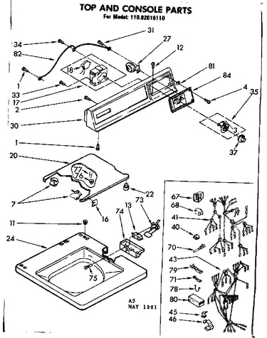 Top and console parts
