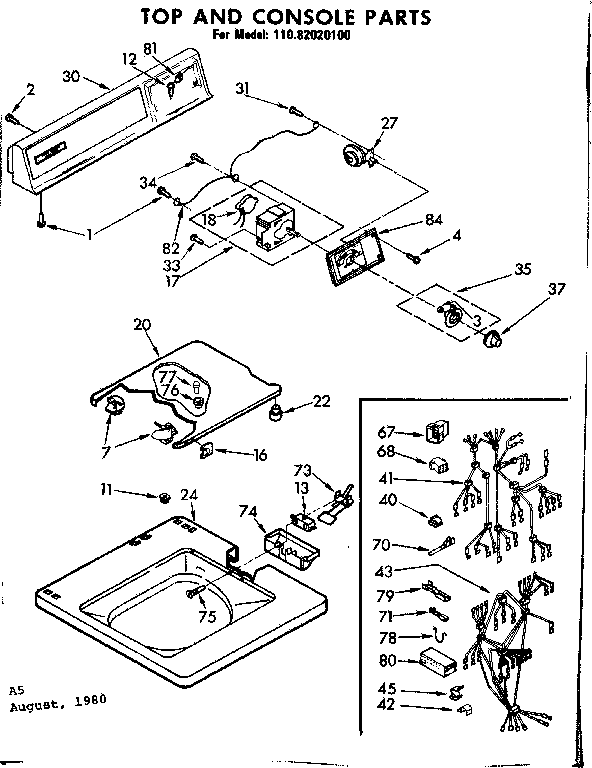 Top & console parts