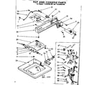 Kenmore 11082045100 top and console parts diagram