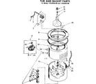 Kenmore 11083045100 tub and basket parts diagram