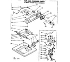 Kenmore 11082045110 top and console parts diagram