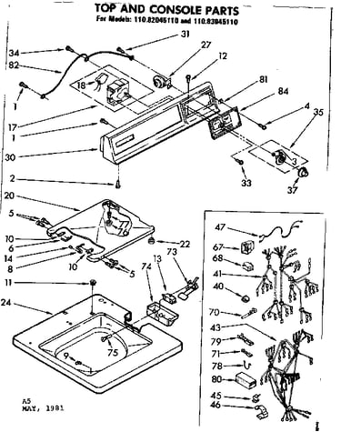 Top and console parts