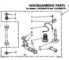 Kenmore 11082045110 miscellaneous parts diagram