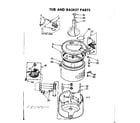 Kenmore 11082050600 tub and basket parts diagram
