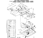 Kenmore 11083060200 top and console parts diagram